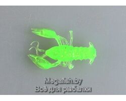 Силиконовая приманка MicroKiller Рачок (3см,упаковка 8 шт) цвет  зеленый флюоресцентный