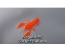 Силиконовая приманка MicroKiller Рачок (3см,упаковка 8 шт) цвет  оранжевый флюоресцентный