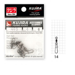 Вертлюг с застежкой KUJIRA 405BN №14 (8шт)