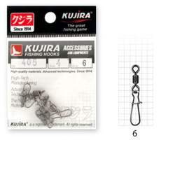 Вертлюг с застежкой KUJIRA 405BN №6 (8шт)