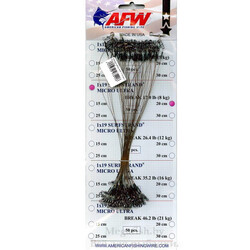 Стальной оснащенный поводок AFW Surfstrand Micro Ultra 1x19 (8кг, 20см, 0.23мм) 10шт