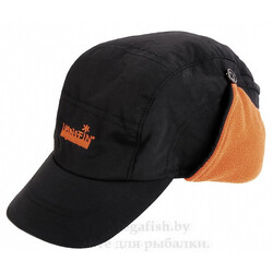 Шапка зимняя ушанка с козырьком из флиса Norfin Saimaa Black 302771