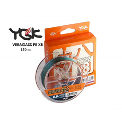Шнур плетёный YGK Veragass PE x8 150m Диаметр: #2 / 14.9kg