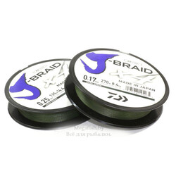 leska-pletenaya-daiwa-j-braid-x4-135mm-0,19mm-green