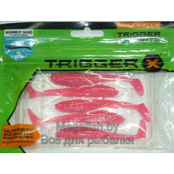 Силиконовая приманка Trigger X Munmun Shad 4 (11.2см,упаковка 5 шт) цвет pincki black glow flk