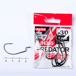 Крючки-офсетные-Lucky-John-PREDATOR-сер.-LJH355-разм.003/0-6шт.