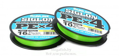 Плетеный шнур Sunline Siglon PE X4 150m (6lb/2.9kg) light green 0.4