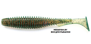 Приманка FishUp U-Shad 3.5" (8.9 см; 9 шт.) 017 motor oil pepper