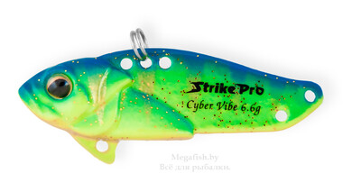 Блесна-цикада Strike Pro Cyber Vibe 40 (4см, 6,6гр) sinking A172FL Светящийся...