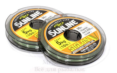 Монофильная леска Sunline Siglon V 30m #0.4 (0.104мм 1kg) прозрачная