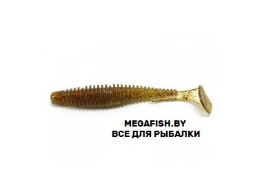 Приманка FishUp U-Shad 3.5" (8.9 см; 9 шт.) 045 green pumpkin/red&black