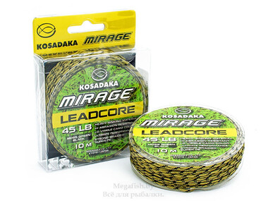 Лидкор тонущий Kosadaka Mirage (45lb, 20,4кг) 10м