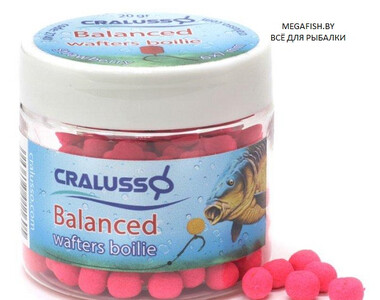 Бойлы Cralusso Balanced Wafters Boilie (20 гр; 7 мм) Strawberry