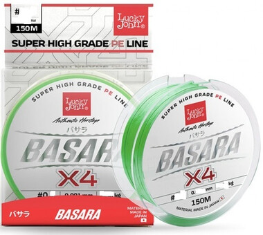 Леска плетеная Lucky John BASARA Light Green 150/021