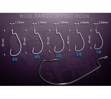 Офсетный крючок Crazy Fish Wide Range Offset Hook WROH 4/0 2