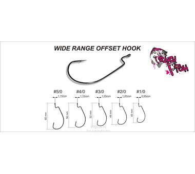 Офсетный крючок Crazy Fish Wide Range Offset Hook WROH 4/0 3