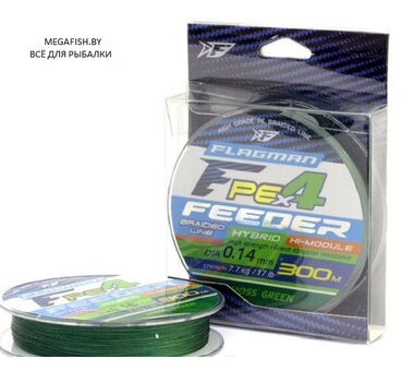 Шнур Flagman Hybrid PE F4 Feeder (150 м; 0.12 мм) Moss Green