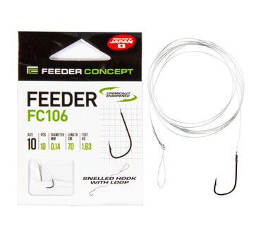 Крючки с поводком Feeder Concept FEEDER FC106 70cm №10