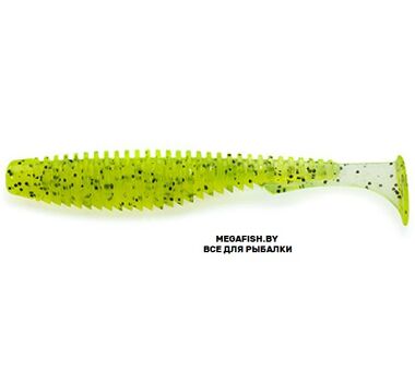 Приманка FishUp U-Shad 4" (5.91 гр; 10.1 см; 8 шт.) 055 Chartreuse/Black