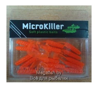 Силиконовая приманка MicroKiller Твистер тт25 (4.5см,упаковка 15 шт) цвет...