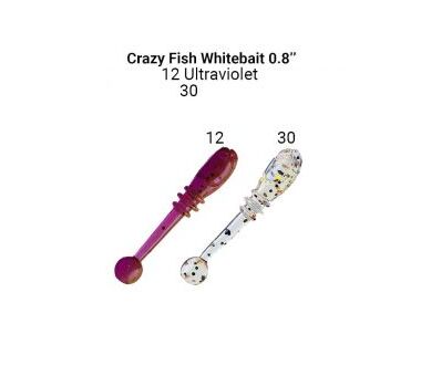 Приманка Crazy Fish Whitebait 0.8” (2 см; 0.10 гр; 20 шт.) 12/30