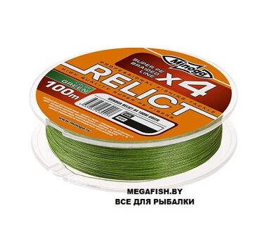 Плетеный шнур Minoga Relict Green X4 100м 0,12мм