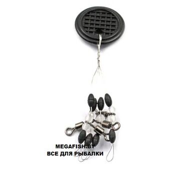 Стопор Namazu с вертлюгом Rolling Swivel Pearl Beads and Olive Rubber Stopper L