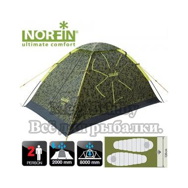 Палатка 2-х мест. Norfin RUFFE 2 NC
