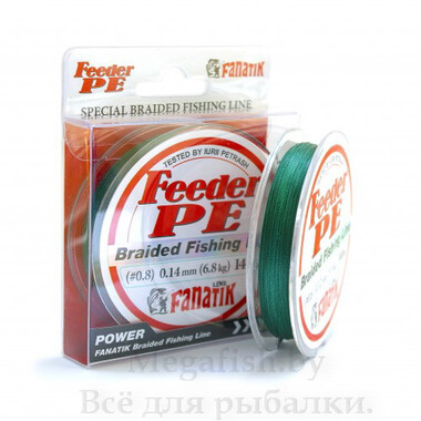 Шнур плетеный FANATIK Feeder PE X4 140m (#0,8) 0.14mm 6.8kg GREEN