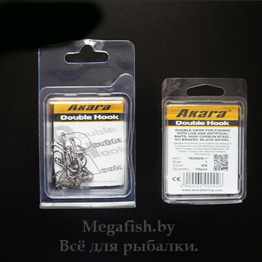 Крючок Akara 7826 BN двойник (10шт.) №4 3