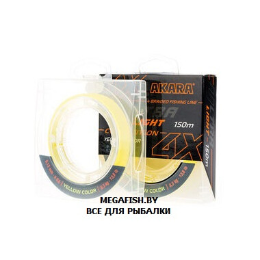 Шнур Akara Ultra Light Competition X4 (150 м; 0.12 мм) yellow