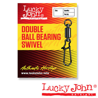 Вертлюги c застежкой Lucky John Original DOUBLE BALL BEARING SWIVEL 003