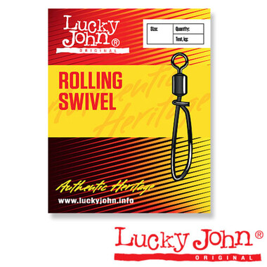 Вертлюги c застежкой Lucky John Original ROLLING SWIVEL