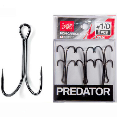 Крючки-двойники Lucky John PREDATOR сер. LJH121 #4/0