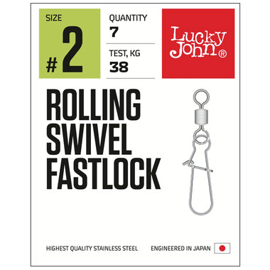 Вертлюги c застежкой Lucky John Pro Series ROLLING SWIVEL FASTLOCK 004