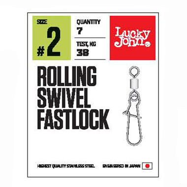 Вертлюги c застежкой Lucky John Pro Series ROLLING SWIVEL FASTLOCK 008
