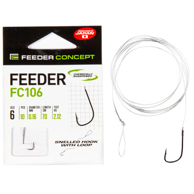 Крючки с поводком Feeder Concept FEEDER FC106 70cm №6