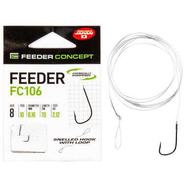 Крючки с поводком Feeder Concept FEEDER FC106 70cm №8