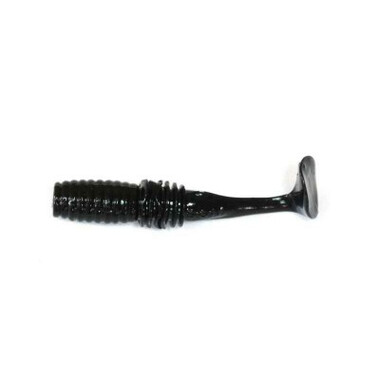 Твистер MEGABASS ROCKY FRY 1.5" P Vib Tail, 5 шт в уп., цвет: Solid Black 12