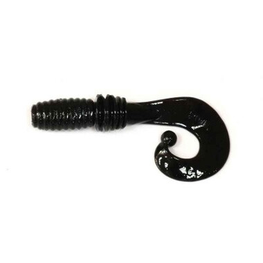 Твистер MEGABASS ROCKY FRY 2.0" P Curly Tail, 5 шт в уп., цвет: Solid Black 12