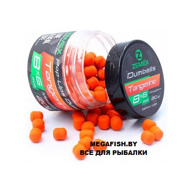 Бойлы Zemex Pop-Ups Dumbells 8х6мм 20гр Tangerine