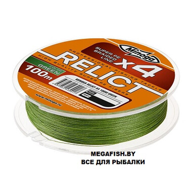 Плетеный шнур Minoga Relict Green X4 100м 0,14мм