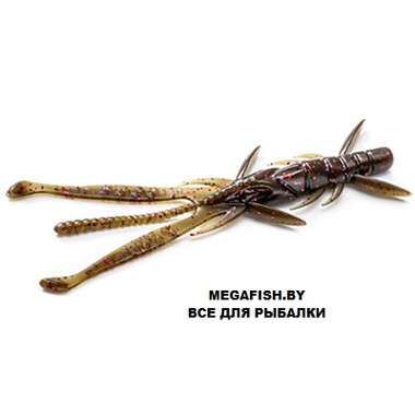 Приманка FishUp SHRIMP 3" 050 Green Pumpkin Brown/Red & Purple