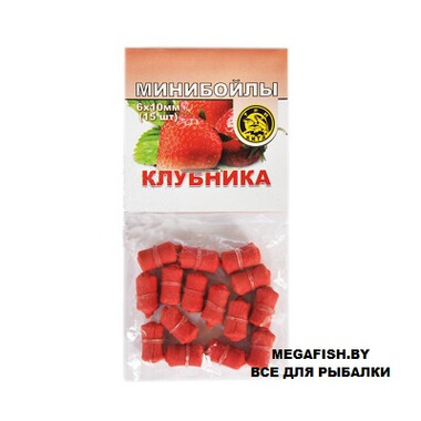 Минибойлы на резинке Три Кита 6х10мм 15 шт. клубника