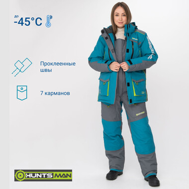 Костюм Huntsman Siberia Lady -35°C Серый/Голубой 56-58/170-176