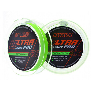 Шнур Akara Ultra Light PRO (100 м; 0.10 мм) Green