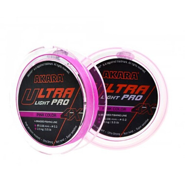 Шнур Akara Ultra Light PRO (100 м; 0.10 мм) Pink