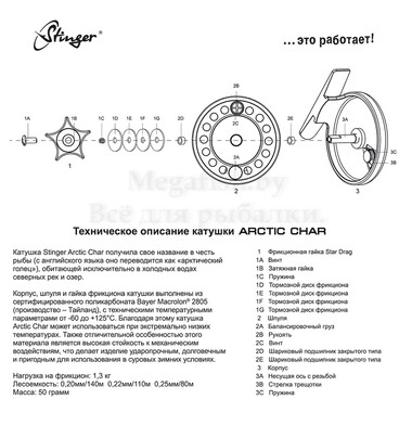 Катушка Stinger Arctic Char Pro 60mm 5