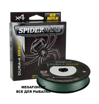 Шнур плетеный SpiderWire Dura4 Braid 150м 0.20мм moss green