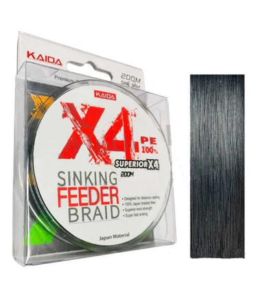 Шнур Kaida Sinking Feeder Braid X4 200м 0.08мм